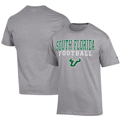 Men's Champion  Gray South Florida Bulls Football Jersey T-Shirt