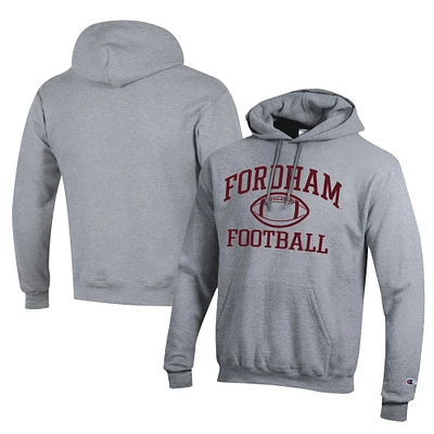 Men's Champion Gray Fordham Rams Football Eco Powerblend Pullover Hoodie