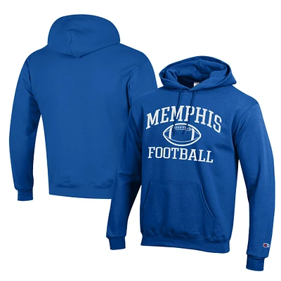 Men's Champion Royal Memphis Tigers Football Eco Powerblend Pullover Hoodie