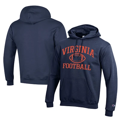 Men's Champion Navy Virginia Cavaliers Football Eco Powerblend Pullover Hoodie