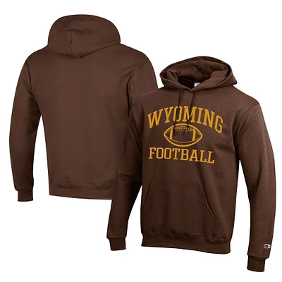 Men's Champion Wyoming Cowboys Football Eco Powerblend Pullover Hoodie