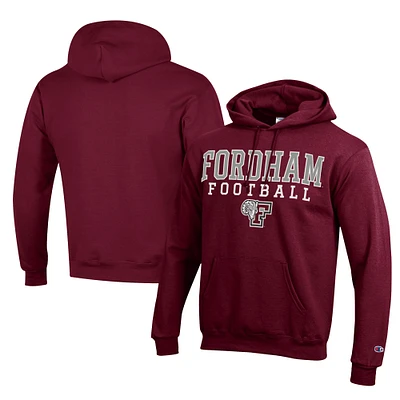 Men's Champion Maroon Fordham Rams Football Eco Powerblend Pullover Hoodie