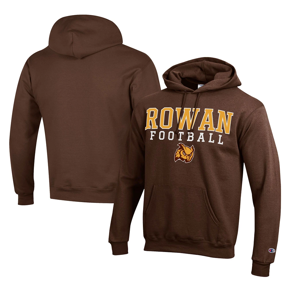 Men's Champion Brown Rowan Profs Football Eco Powerblend Pullover Hoodie