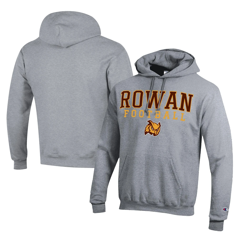 Men's Champion Gray Rowan Profs Football Eco Powerblend Pullover Hoodie