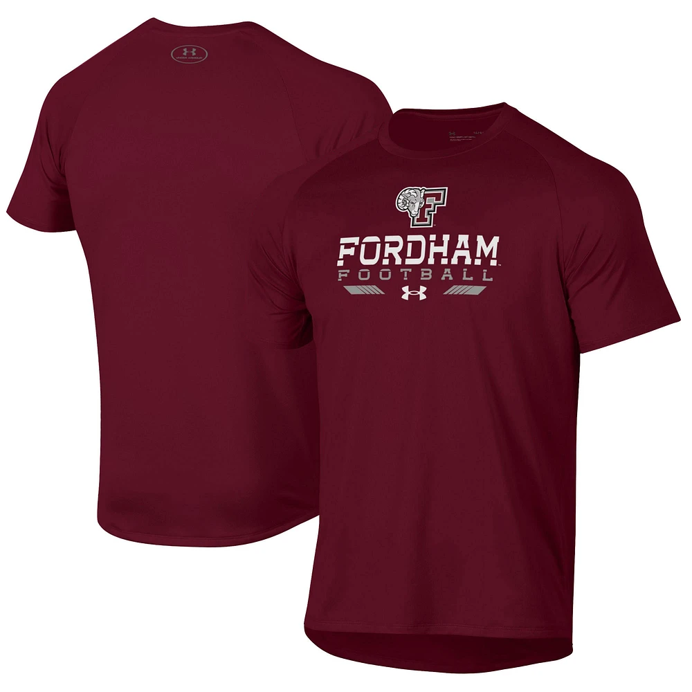 Men's Under Armour Maroon Fordham Rams Football Tech T-Shirt