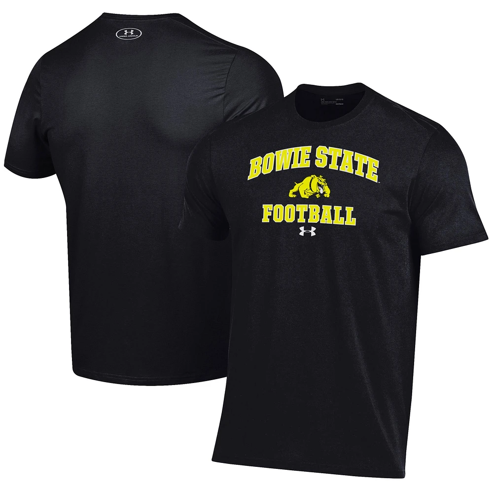 Men's Under Armour Black Bowie State Bulldogs Football Performance T-Shirt