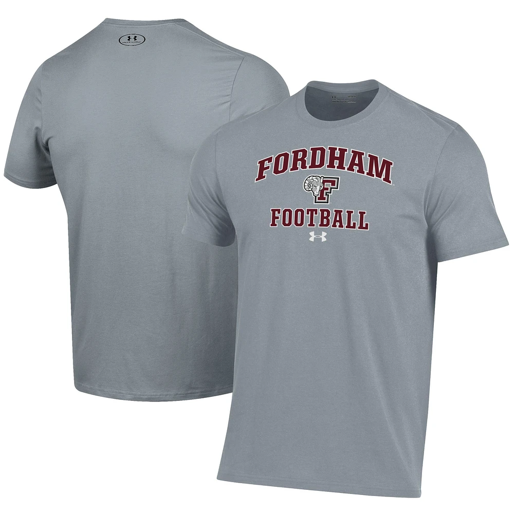 Men's Under Armour Gray Fordham Rams Football Performance T-Shirt