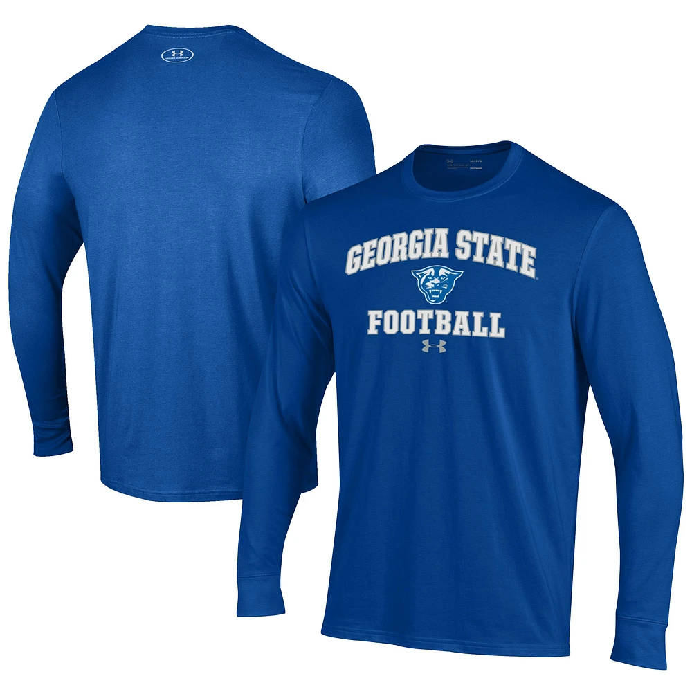 Men's Under Armour Georgia State Panthers Football Performance Long Sleeve T-Shirt