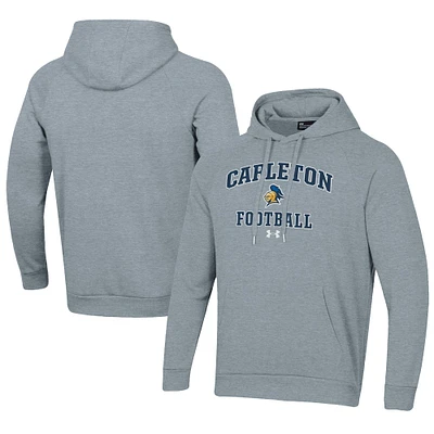 Men's Under Armour Gray Carleton Knights Football All Day Fleece Pullover Hoodie