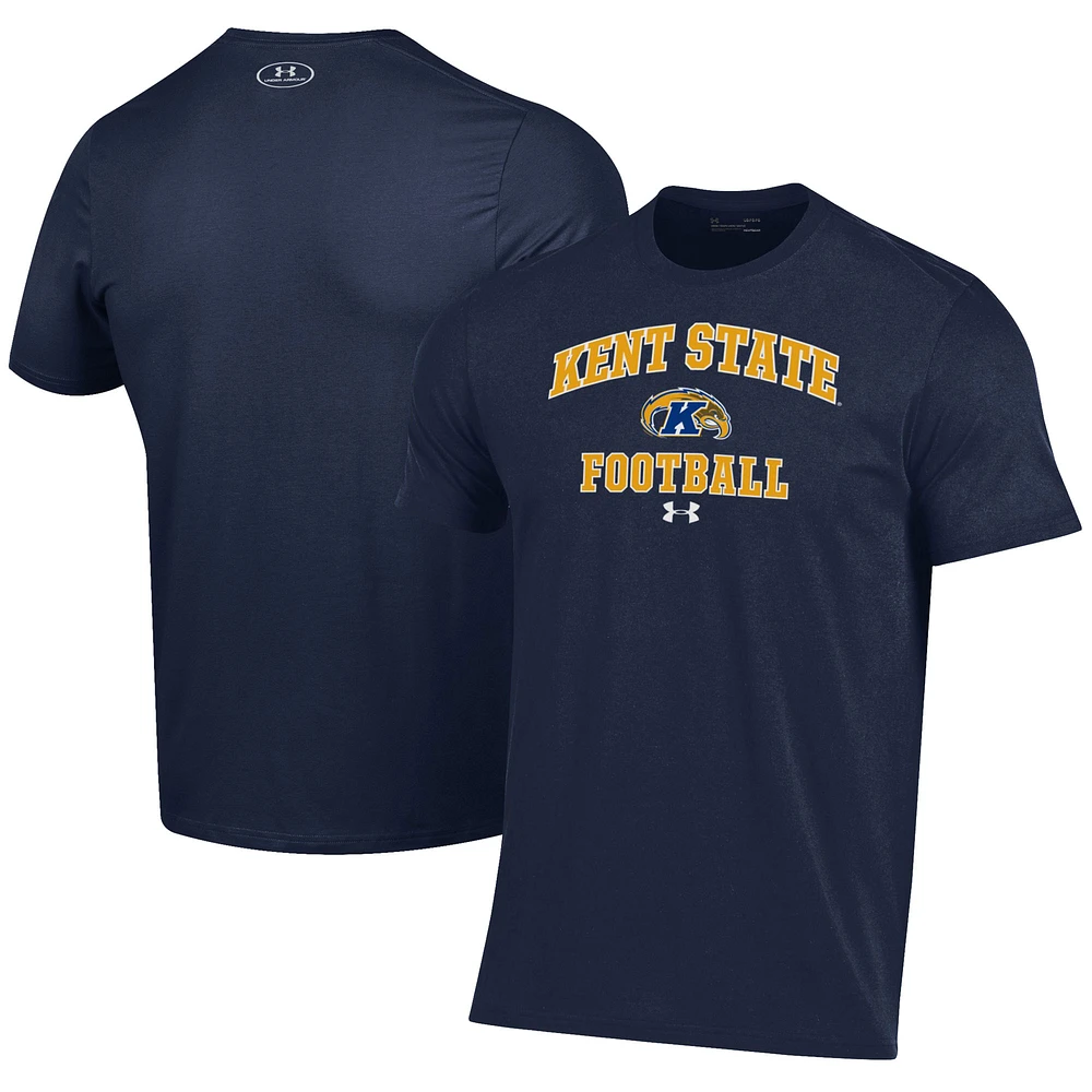 Men's Under Armour Navy Kent State Golden Flashes Football Performance T-Shirt