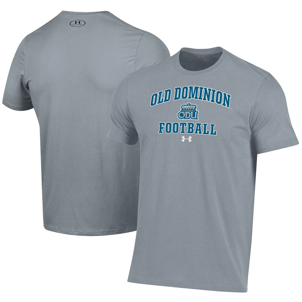 Men's Under Armour Gray Old Dominion Monarchs Football Performance T-Shirt