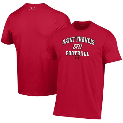 Men's Under Armour Red Saint Francis Flash Football Performance T-Shirt