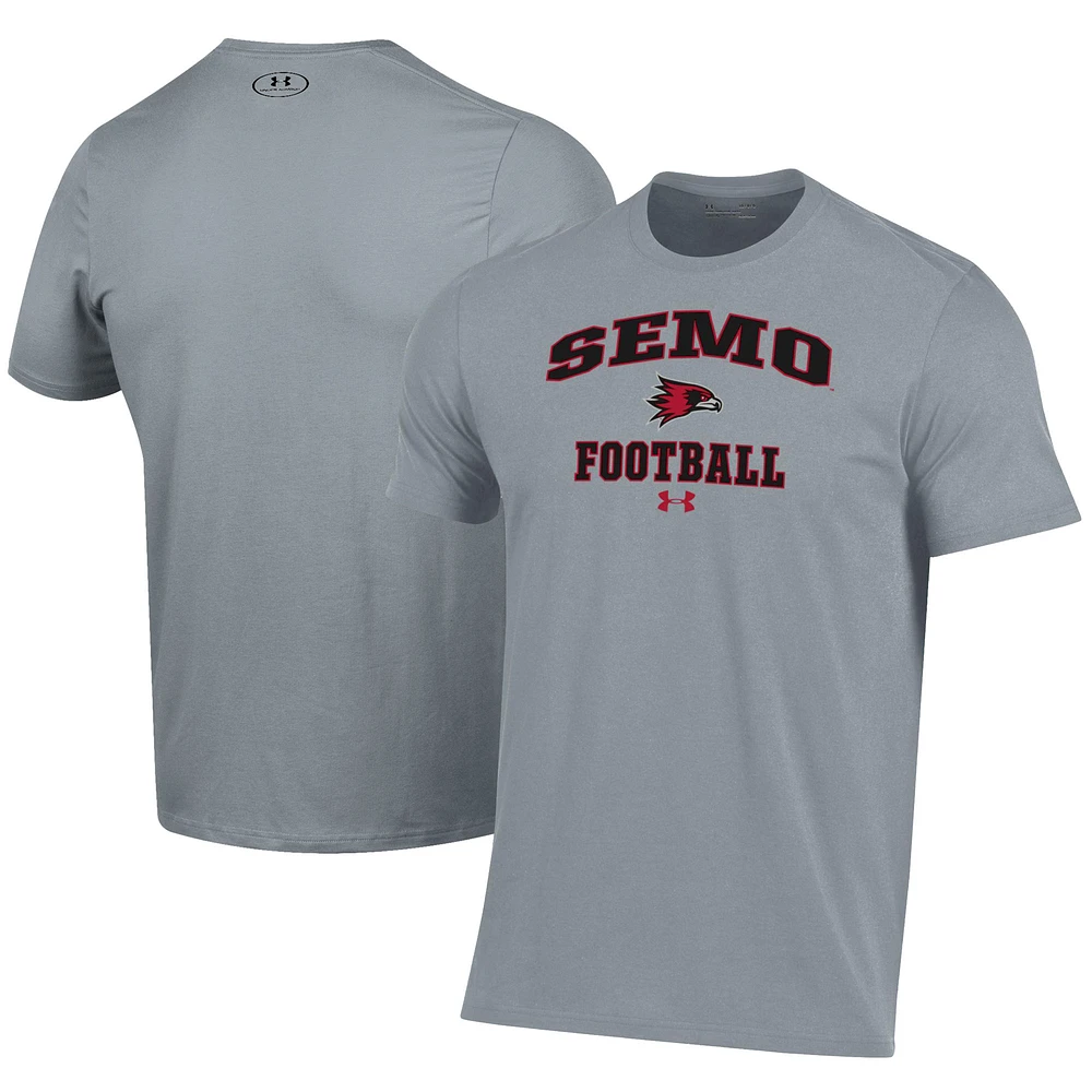 Men's Under Armour Gray SEMO Redhawks Football Performance T-Shirt