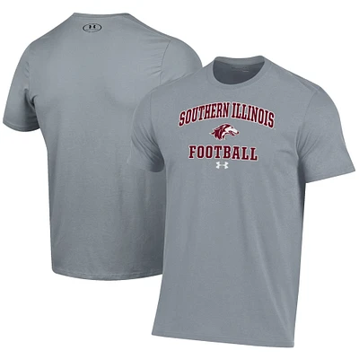 Men's Under Armour Gray Southern Illinois Salukis Football Performance T-Shirt