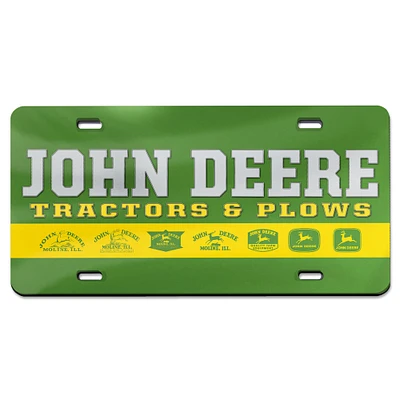 WinCraft John Deere 1837 Tractors & Plows Laser Cut Acrylic License Plate