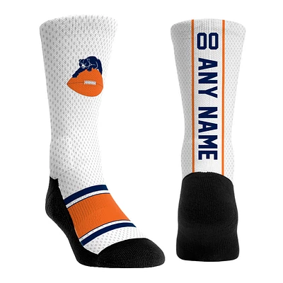 Youth Rock Em Socks White Chicago Bears Throwback Jersey Custom Crew Socks