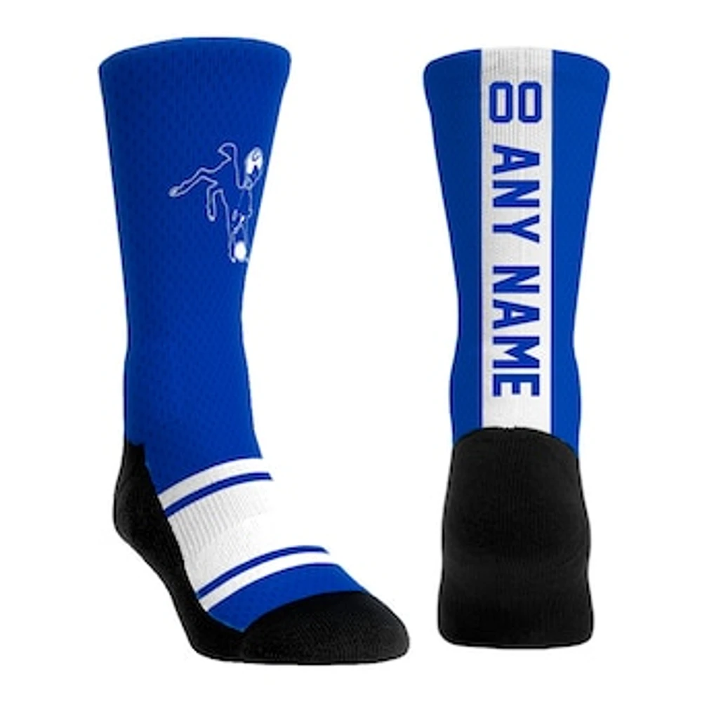 Youth Rock Em Socks Royal Indianapolis Colts Throwback Jersey Custom Crew Socks