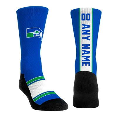 Youth Rock Em Socks Royal Seattle Seahawks Throwback Jersey Custom Crew Socks
