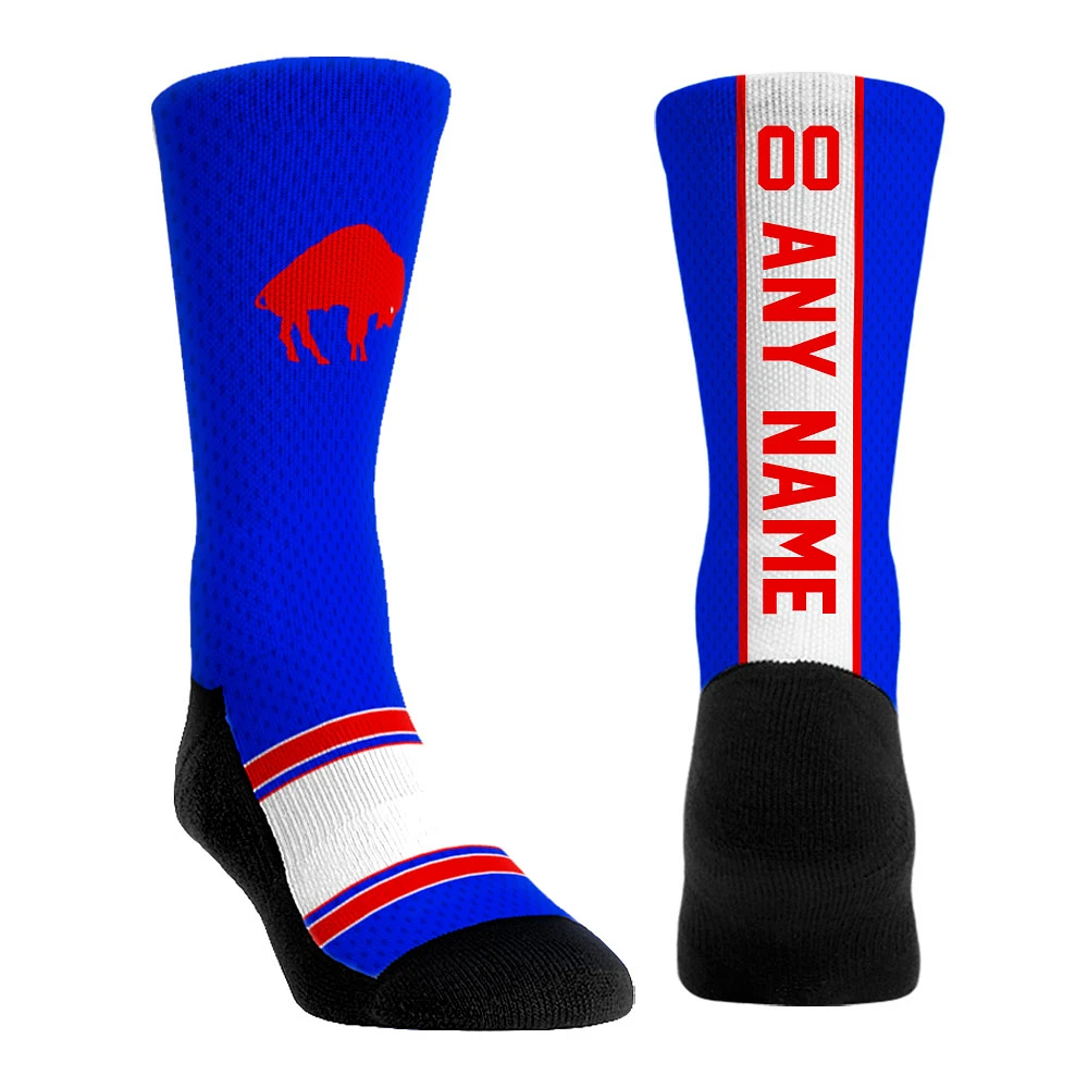 Unisex Rock Em Socks Royal Buffalo Bills Throwback Jersey Custom Crew