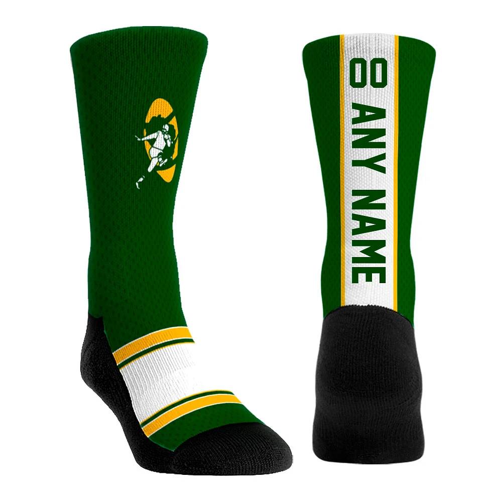 Unisex Rock Em Socks Green Bay Packers Throwback Jersey Custom Crew