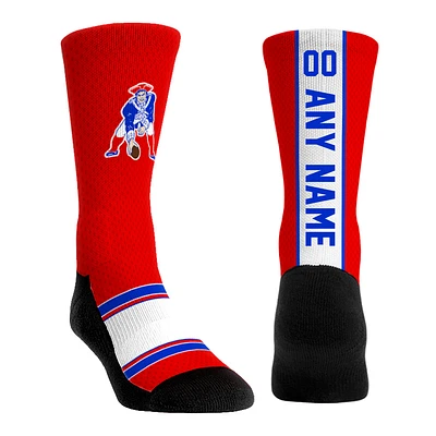 Unisex Rock Em Socks Red New England Patriots Throwback Jersey Custom Crew
