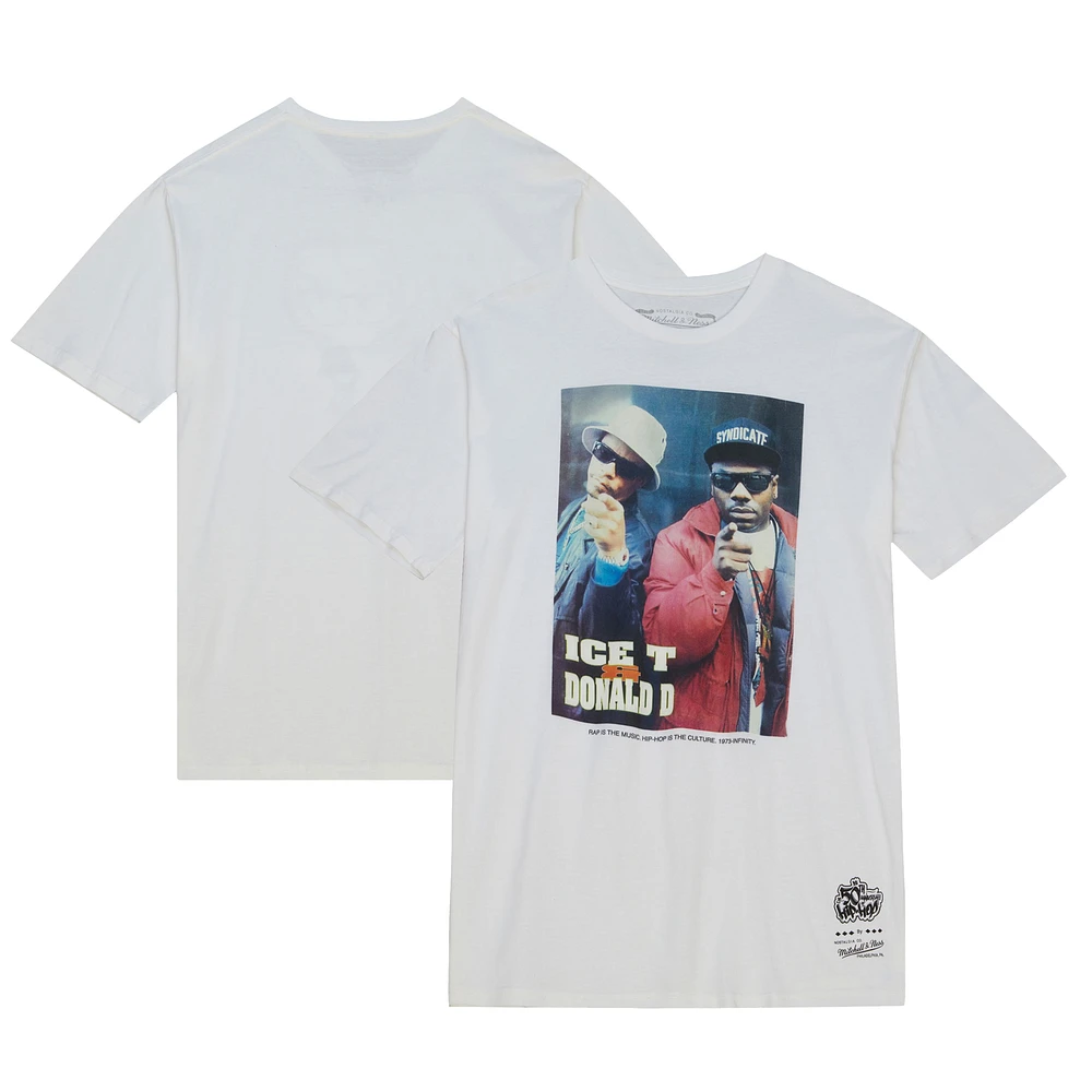 Unisex Mitchell & Ness Ice-T Donald D White 50th Anniversary of Hip-Hop T-Shirt