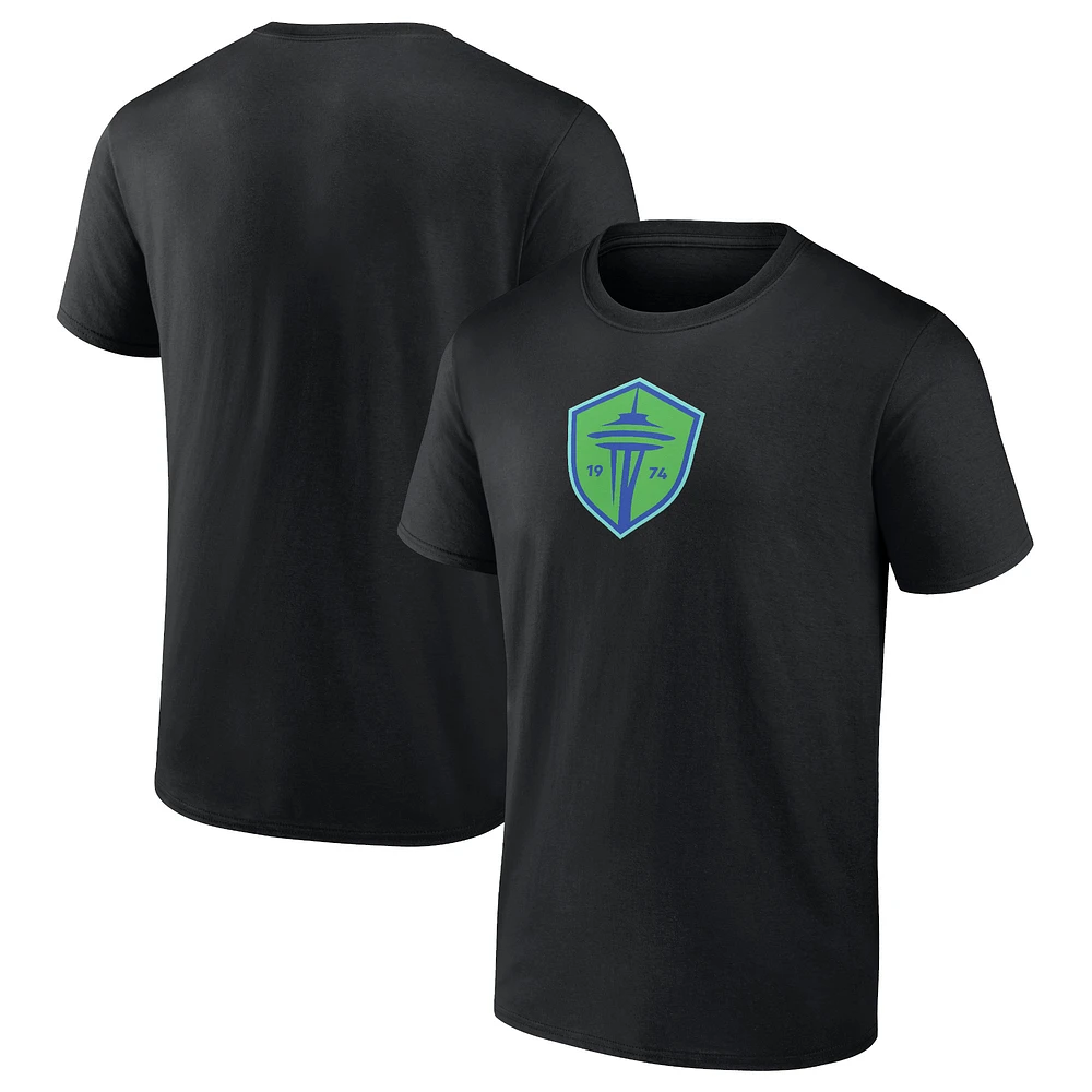 Men's Fanatics Black Seattle Sounders FC Primary Logo T-Shirt