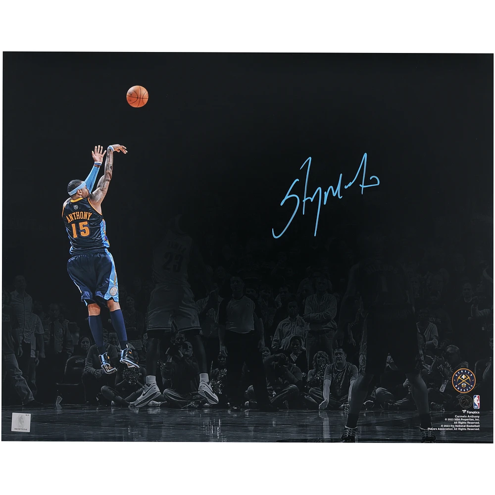 Carmelo Anthony Denver Nuggets Autographed 16" x 20" Game Winning Shot Vs. Cleveland Cavaliers Spotlight Photograph