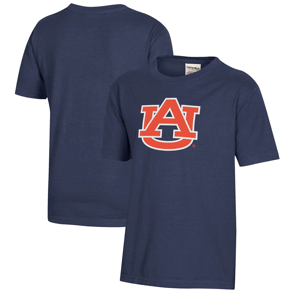 Youth Heather Navy Auburn Tigers Logo Comfort Wash T-Shirt