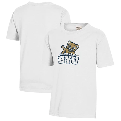 Youth White BYU Cougars Logo Comfort Wash T-Shirt
