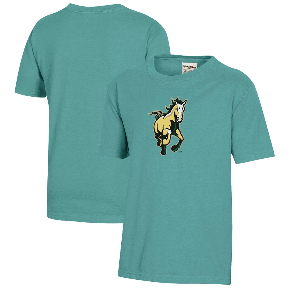 Youth Forest Green Cal Poly Mustangs Logo Comfort Wash T-Shirt
