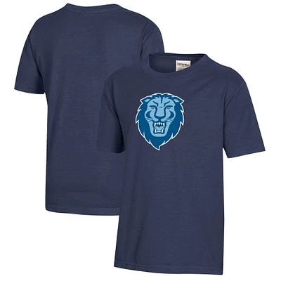 Youth Heather Navy Columbia University Logo Comfort Wash T-Shirt