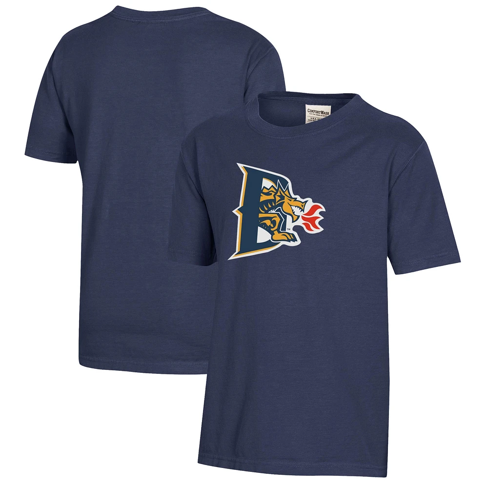 Youth Heather Navy Drexel Dragons Logo Comfort Wash T-Shirt