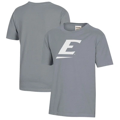 Youth Gray Eastern Kentucky Colonels Logo Comfort Wash T-Shirt