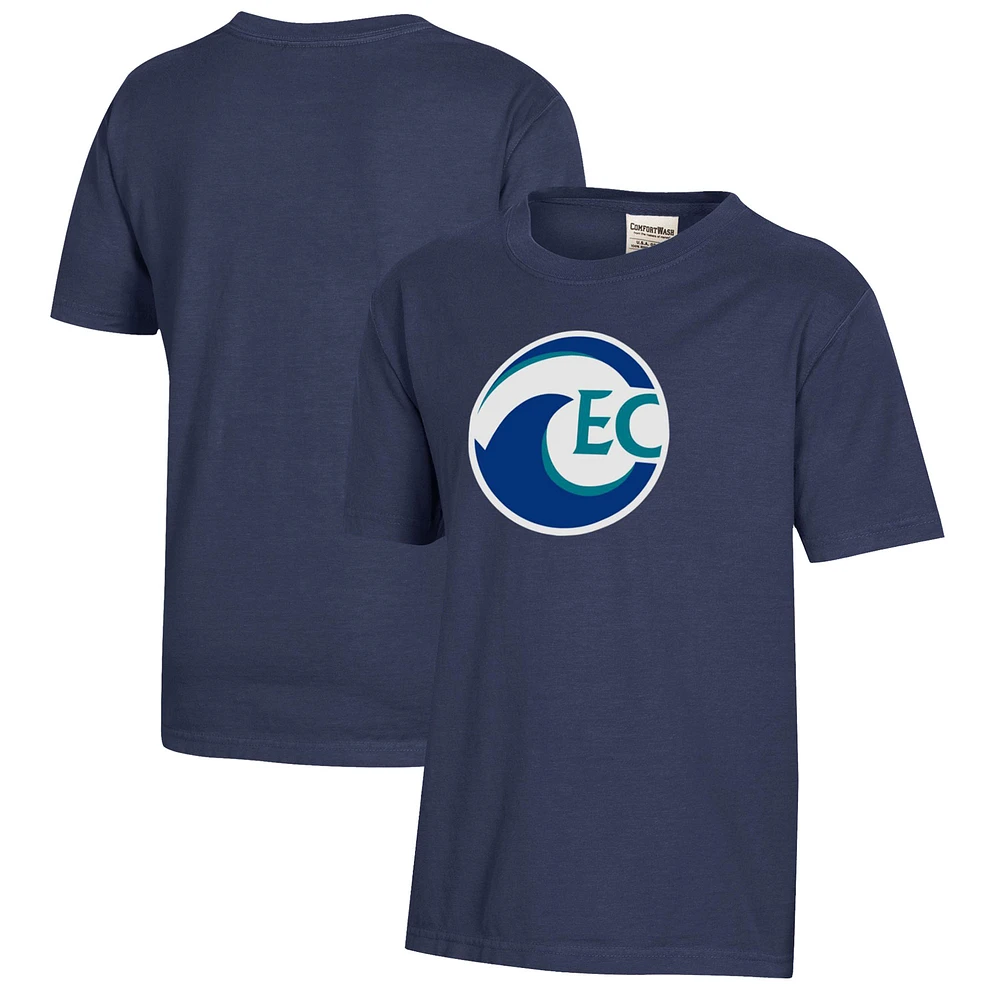 Youth Heather Navy Eckerd Tritons Logo Comfort Wash T-Shirt