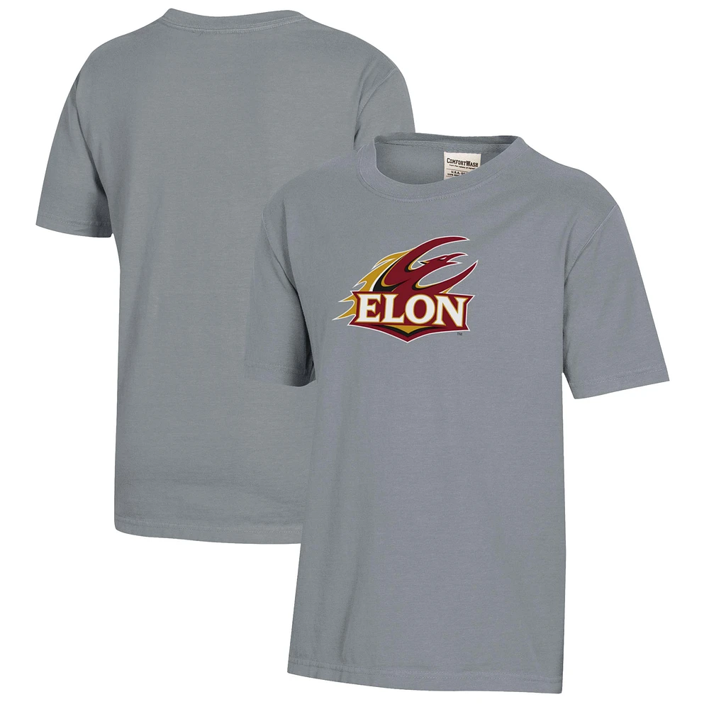 Youth Gray Elon Phoenix Logo Comfort Wash T-Shirt