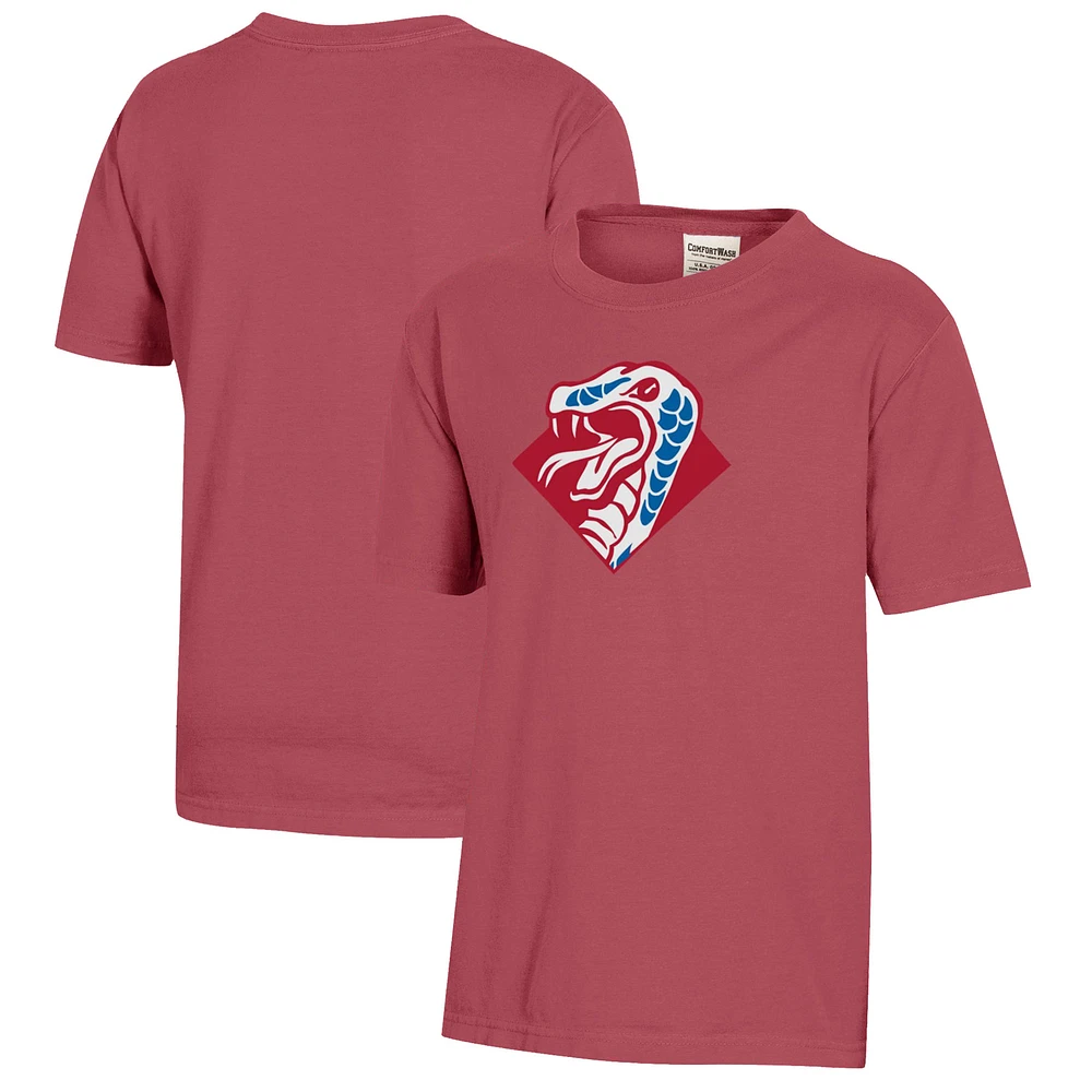 Youth Crimson Florida Southern Mocs Logo Comfort Wash T-Shirt