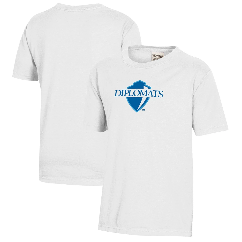 Youth White Franklin & Marshall Diplomats Logo Comfort Wash T-Shirt