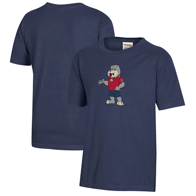 Youth Heather Navy Fresno State Bulldogs Logo Comfort Wash T-Shirt