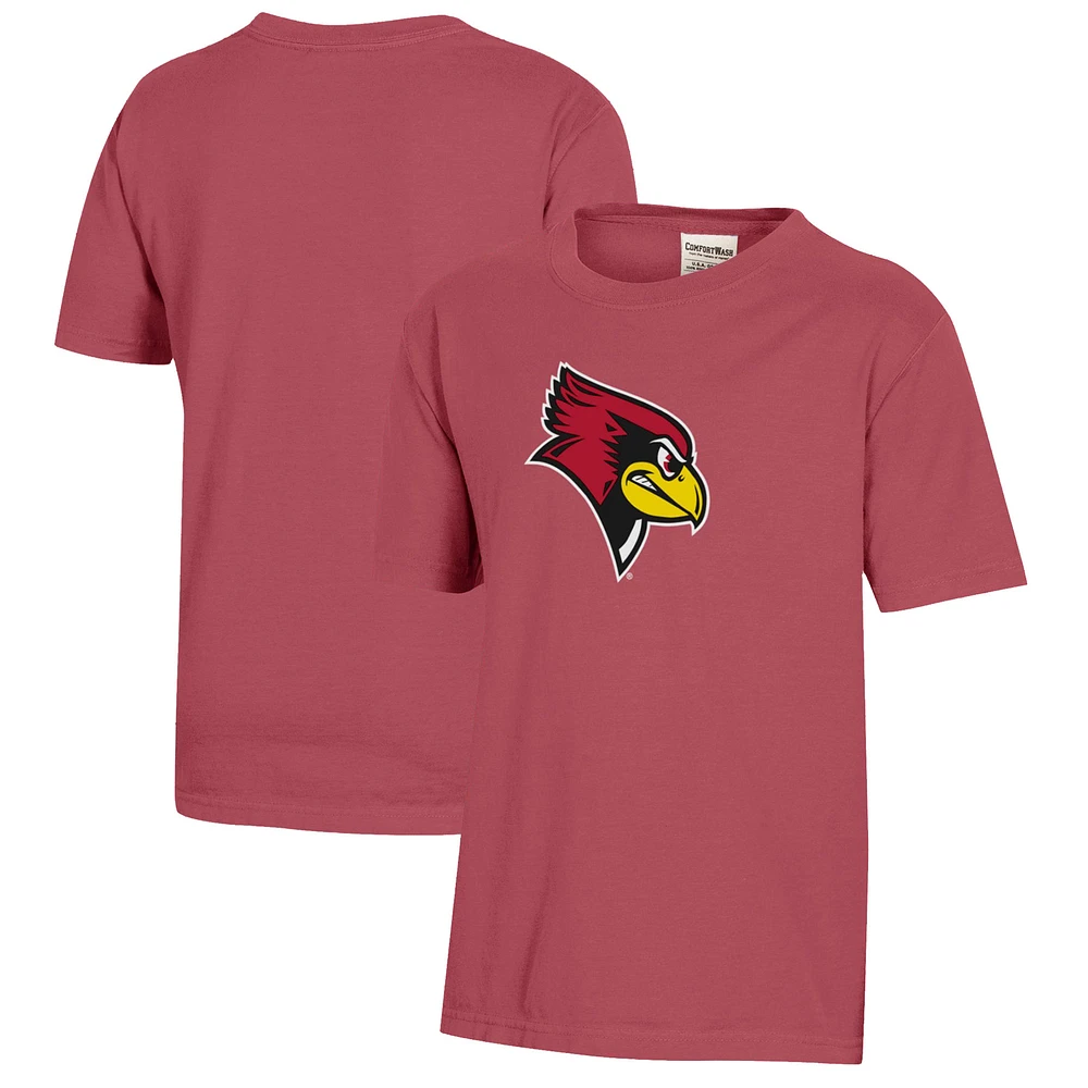 Youth Illinois State Redbirds Logo Comfort Wash T-Shirt