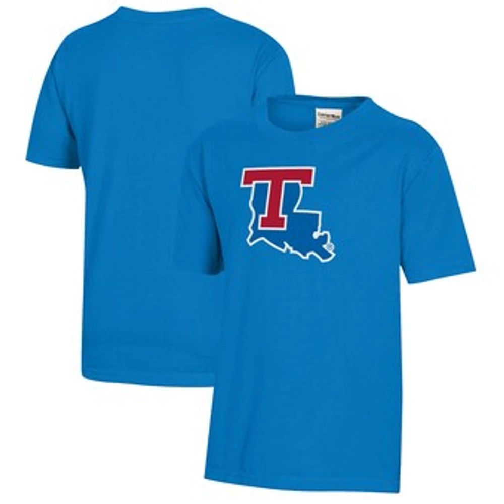 Youth Royal Louisiana Tech Bulldogs Logo Comfort Wash T-Shirt