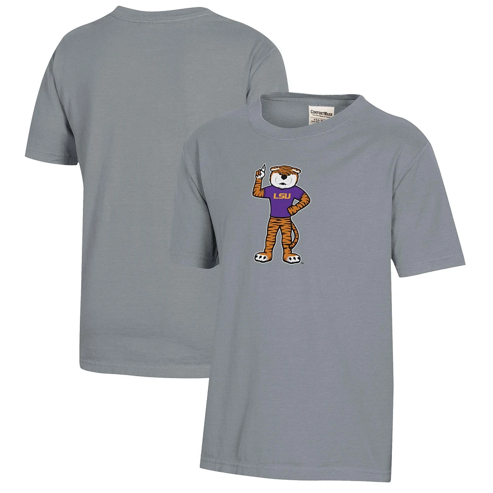 Youth Gray LSU Tigers Logo Comfort Wash T-Shirt