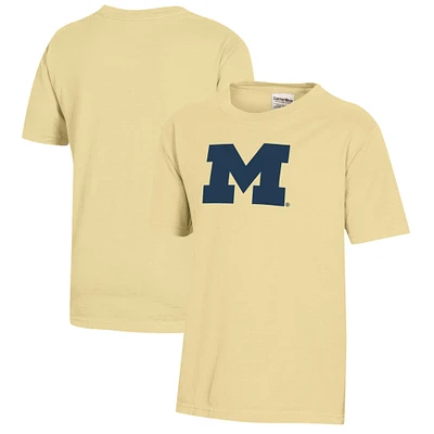 Youth Maize Michigan Wolverines Logo Comfort Wash T-Shirt