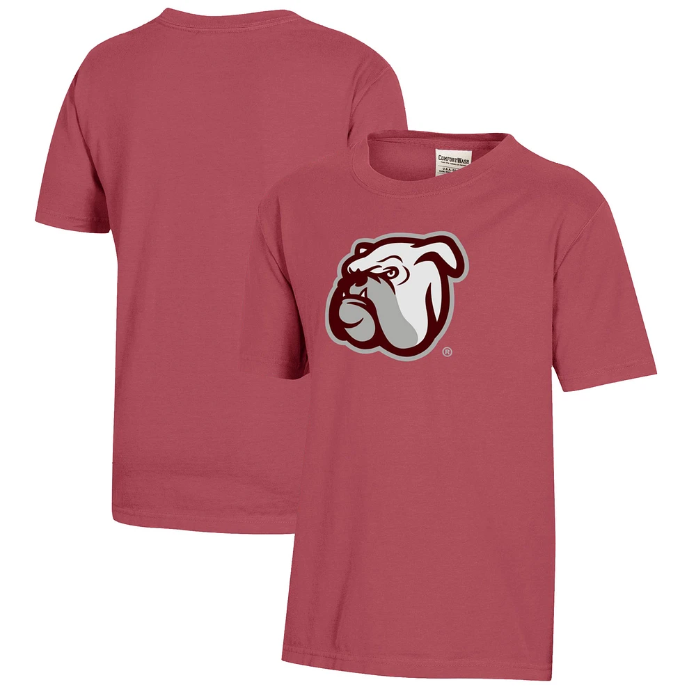 Youth Maroon Mississippi State Bulldogs Logo Comfort Wash T-Shirt
