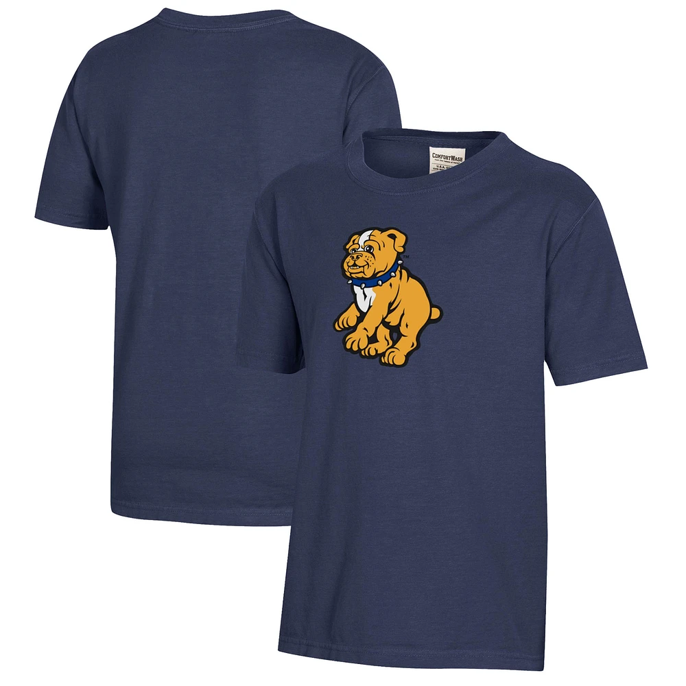 Youth Heather Navy North Carolina A&T Aggies Logo Comfort Wash T-Shirt