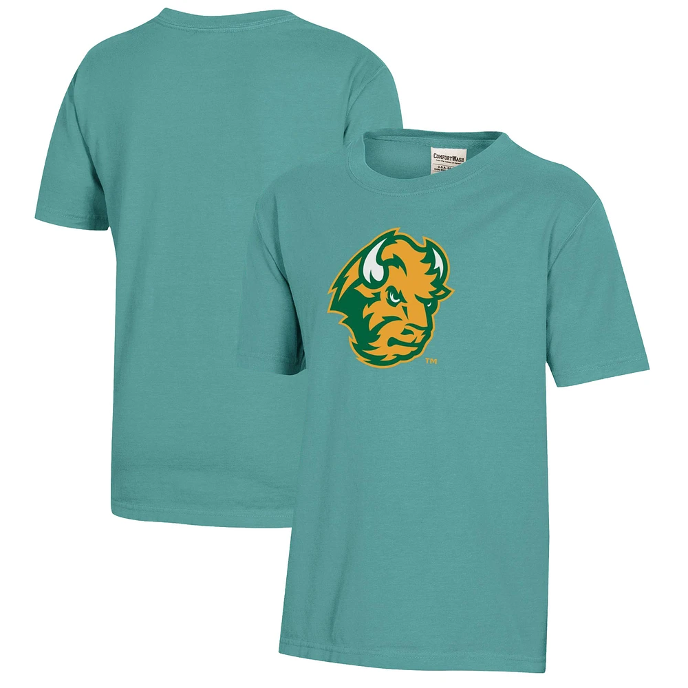 Youth Green NDSU Bison Logo Comfort Wash T-Shirt
