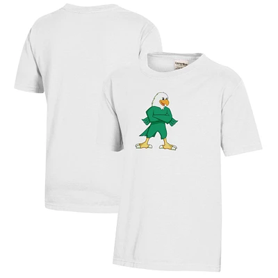 Youth White North Texas Mean Green Logo Comfort Wash T-Shirt
