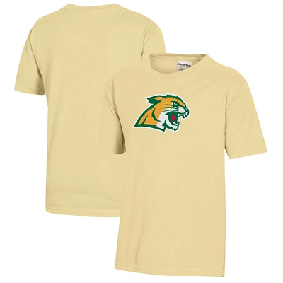 Youth  Gold Northern Michigan Wildcats Logo Comfort Wash T-Shirt
