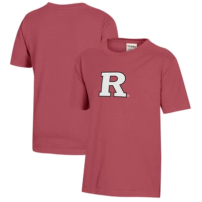 Youth  Scarlet Rutgers Knights Logo Comfort Wash T-Shirt