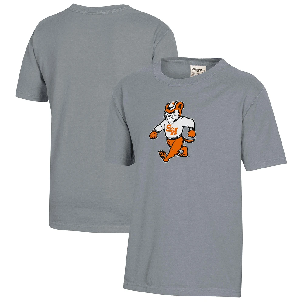 Youth Gray Sam Houston State Bearkats Logo Comfort Wash T-Shirt